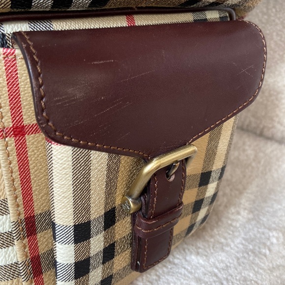 authentic burberry haymarket tote / shoulder bag - Picture 6 of 16